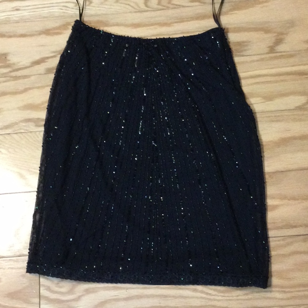 2P Sutton Studio black sequin skirt